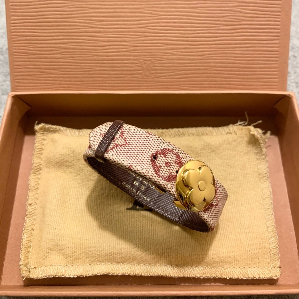 Authentic Louis Vuitton Monogram Canvas Bangle
